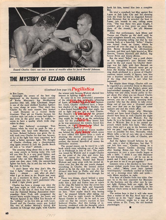 Boxing News Clipping #1272 - Ezzard Charles vs. Harold Johnson