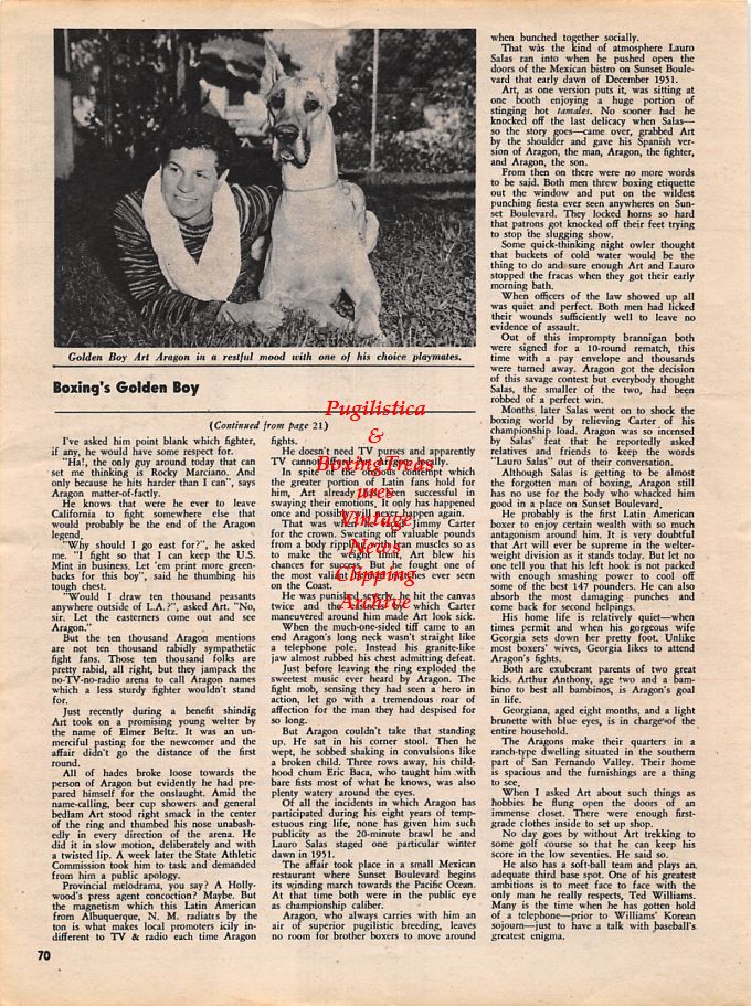Boxing News Clipping #1274 - Art Aragon