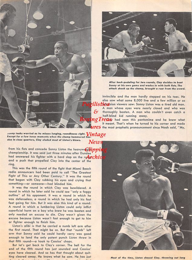 Boxing News Clipping #1278 - Muhammad Ali vs. Sonny Liston