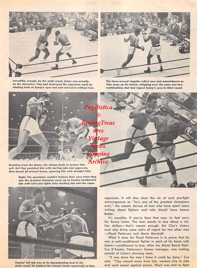 Boxing News Clipping #1279 - Muhammad Ali vs. Sonny Liston