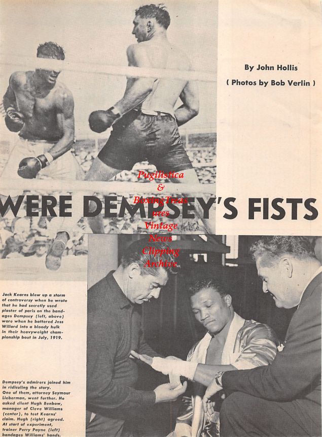 Boxing News Clipping #1284 - Jack Dempsey, Jess Willard, Cleveland Williams