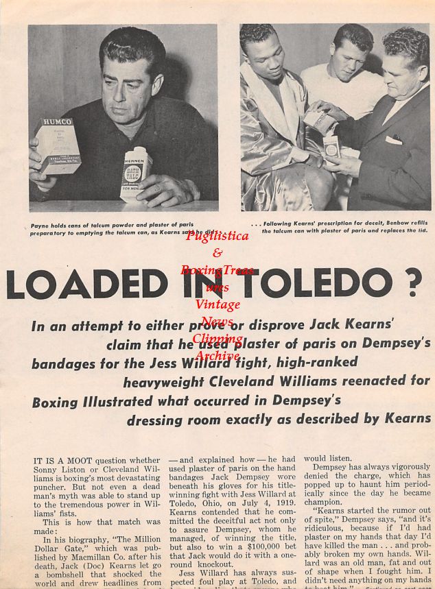 Boxing News Clipping #1285 - Cleveland Williams, Perry Payne, Hugh Benbow