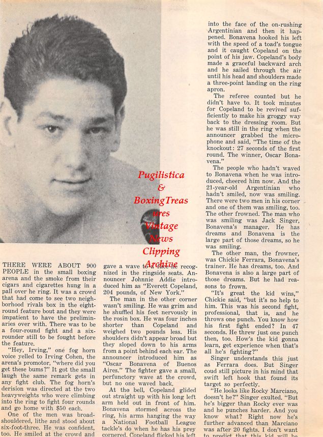 Boxing News Clipping #1287 - Oscar Bonavena