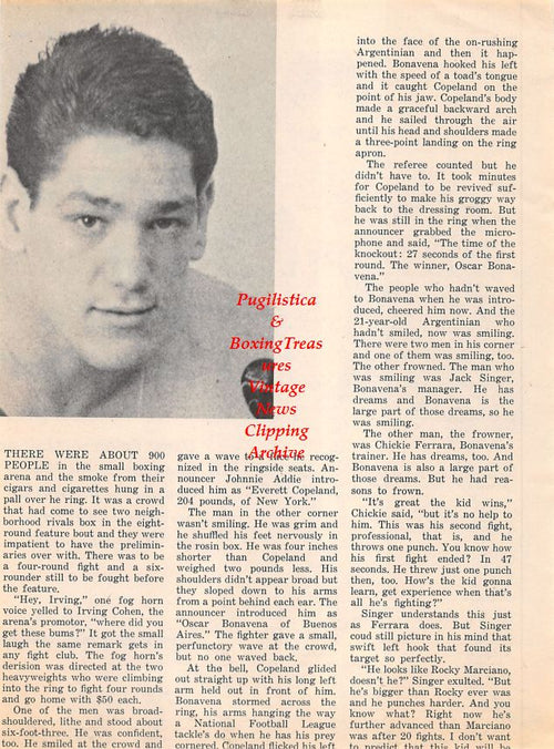 Boxing News Clipping #1287 - Oscar Bonavena