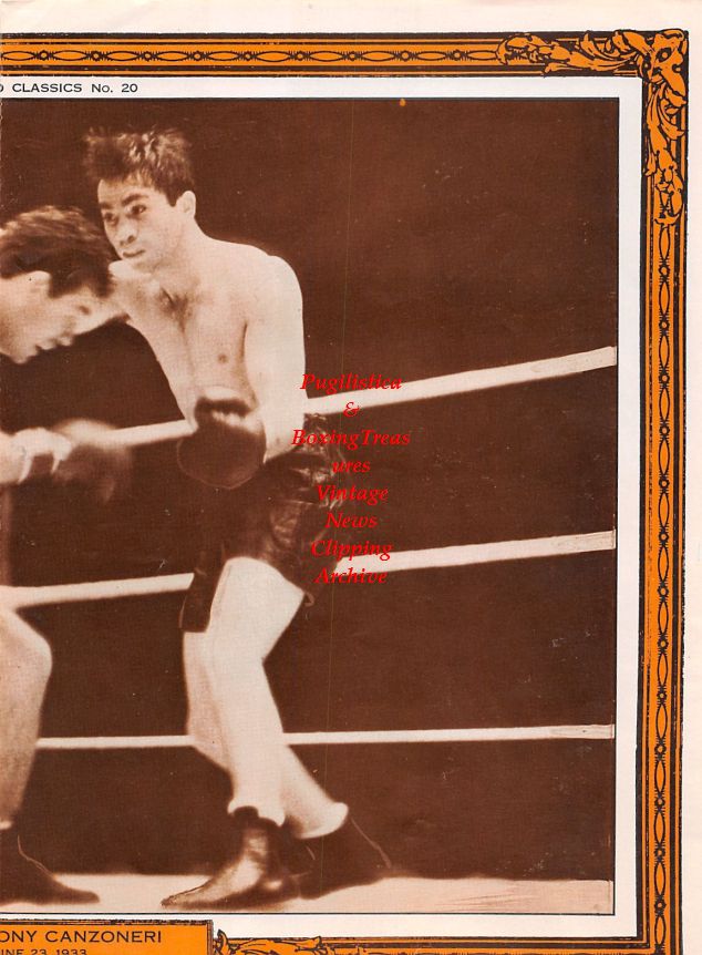 Boxing News Clipping #1291 - Tony Canzoneri vs. Barney Ross