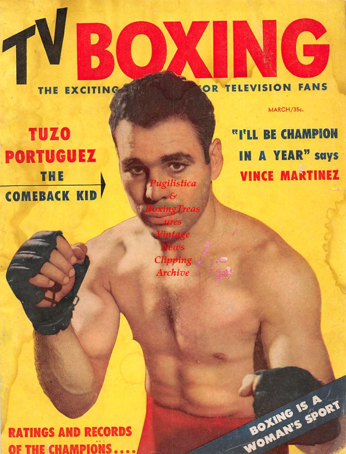 Boxing News Clipping #1296 - Tuzo Portuguez, Lou Thesz