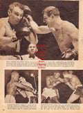 Boxing News Clipping #1299 - Billy Graham vs. Paddy Young, Del Flanagan vs. Johnny Saxton, Ezzard Charles vs. Coley Wallace
