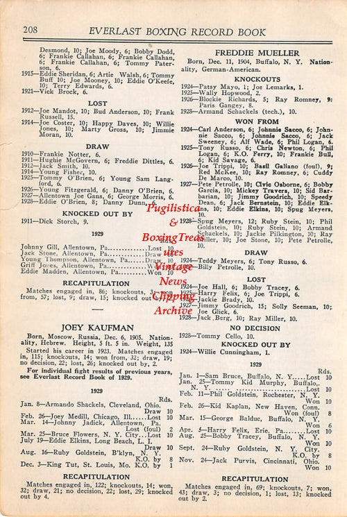 Boxing News Clipping #13 - "Fighting" Johnny Glynn