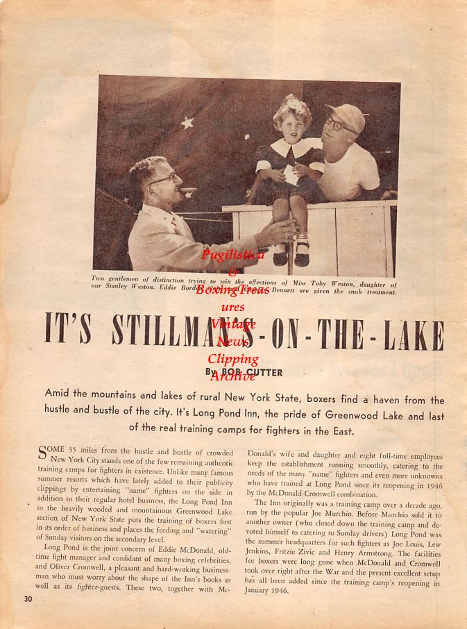 Boxing News Clipping #1309 - Long Pond Inn, Toby Weston, Eddie Borden, Charlie Bennett, Tony Janiro, Chico Vejar, Jimmy Herring