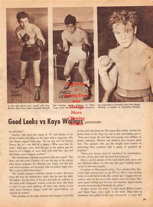 Boxing News Clipping #1309 - Long Pond Inn, Toby Weston, Eddie Borden, Charlie Bennett, Tony Janiro, Chico Vejar, Jimmy Herring