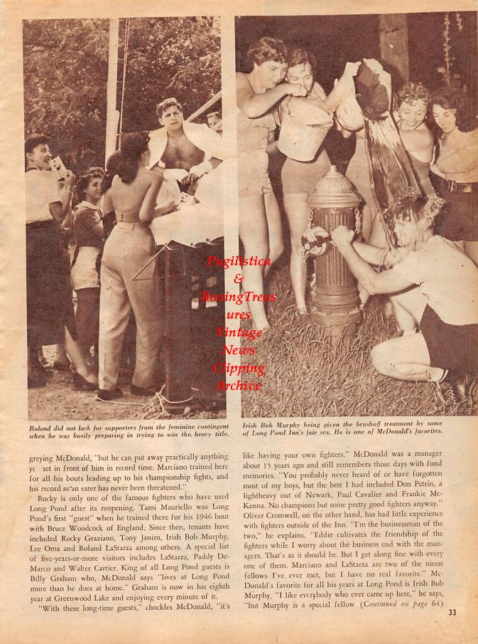 Boxing News Clipping #1311 - Bob Satterfield, Roland LaStarza, Irish Bob Murphy