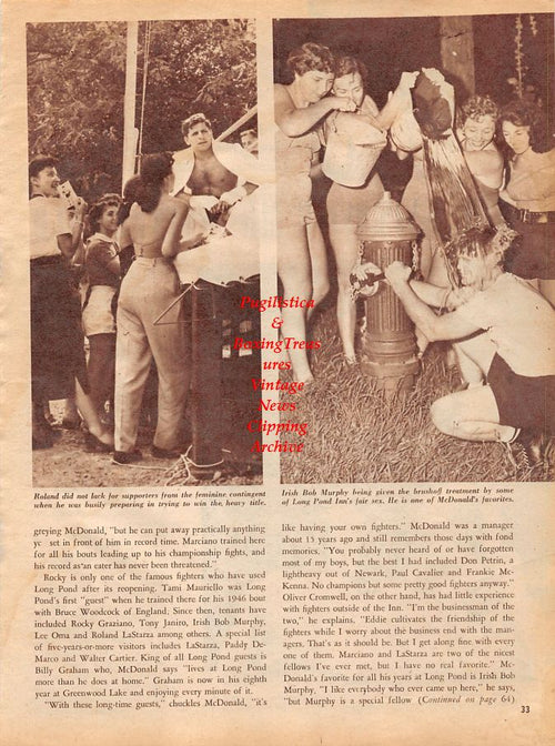 Boxing News Clipping #1311 - Bob Satterfield, Roland LaStarza, Irish Bob Murphy