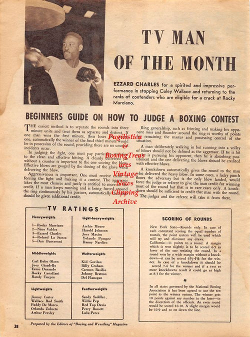 Boxing News Clipping #1313 - Bob Satterfield, Clarence Henry, Harold Johnson, Ezzard Charles
