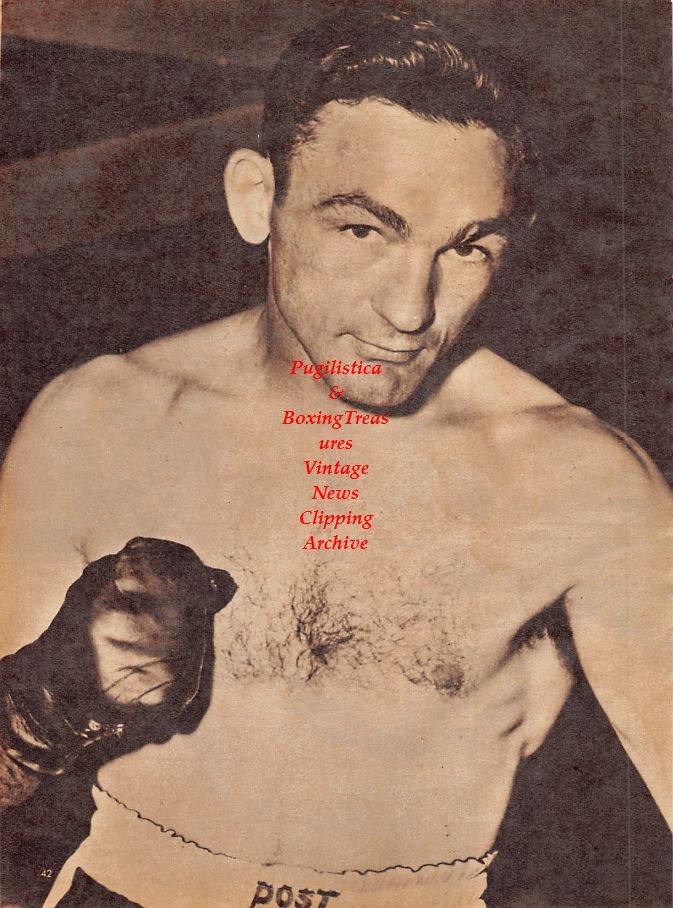 Boxing News Clipping #1315 - Kid Gavilan and Carmen Basilio full page Pin-ups