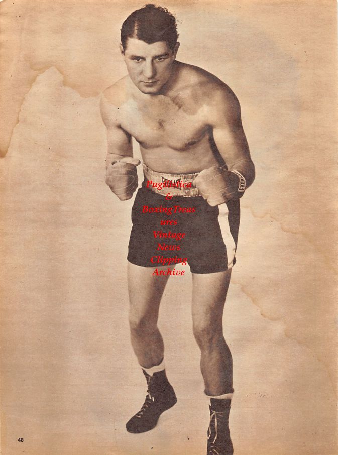 Boxing News Clipping #1318 - Johnny Bratton pin-up, Billy Graham pin-up