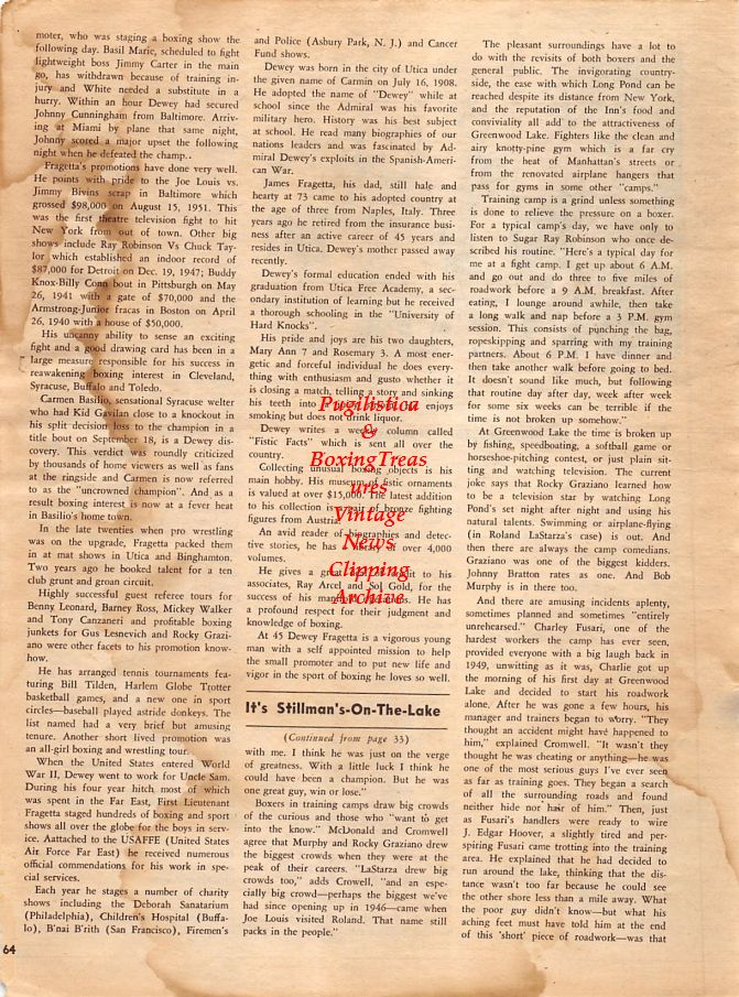 Boxing News Clipping #1324 - Jimmy McLarnin, Barney Ross, Henry Armstrong, Baby Arizmendi, Fidel LaBarba