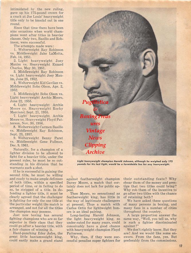 Boxing News Clipping #1330 - Harold Johnson