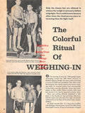 Boxing News Clipping #1334 - Max Schmeling vs. Joe Louis II weigh-in, Sugar Ray Robinson vs. Gene Fullmer I weigh-in