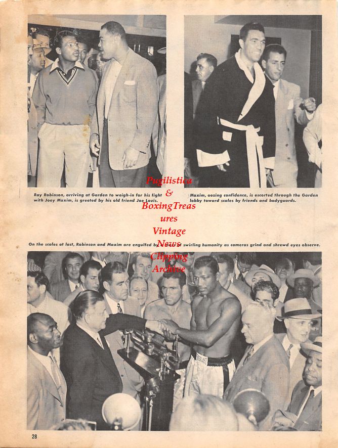 Boxing News Clipping #1335 - Jim Braddock vs. Max Baer, Sugar Ray Robinson, Joe Louis, Joey Maxim
