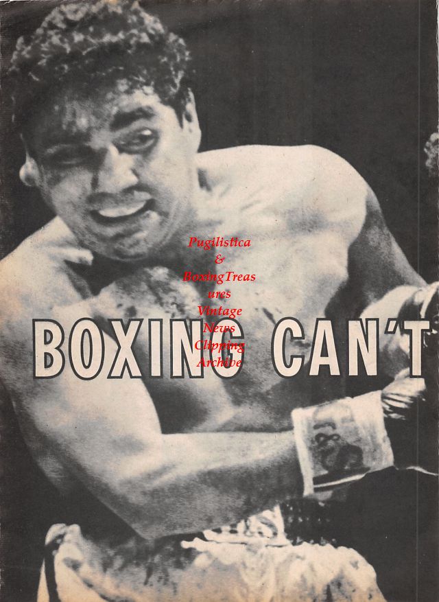Boxing News Clipping #1350 - Rocky Rivero, Sugar Ray Robinson vs. Carmen Basilio