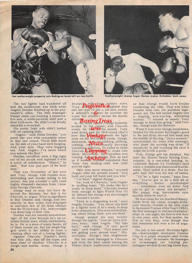Boxing News Clipping #1352 - Luis Rodriguez vs. Jess Smith, Sugar Ramos vs. Spanky McFadden