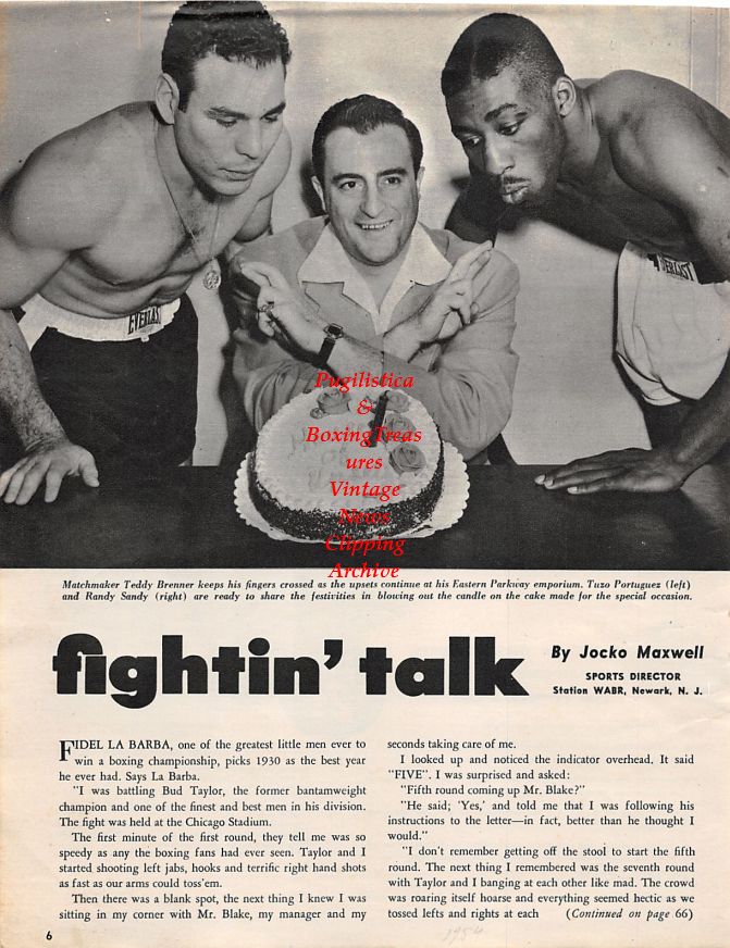 Boxing News Clipping #1359 - Teddy Brenner, Tuzo Portuguez, Randy Sandy
