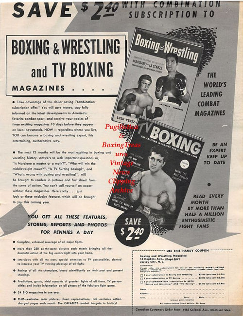 Boxing News Clipping #1359 - Teddy Brenner, Tuzo Portuguez, Randy Sandy