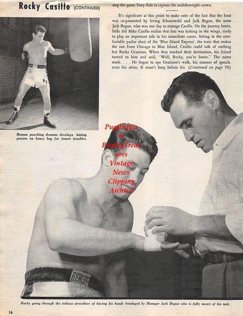 Boxing News Clipping #1362 - Rocky Casillo, Jack Begun