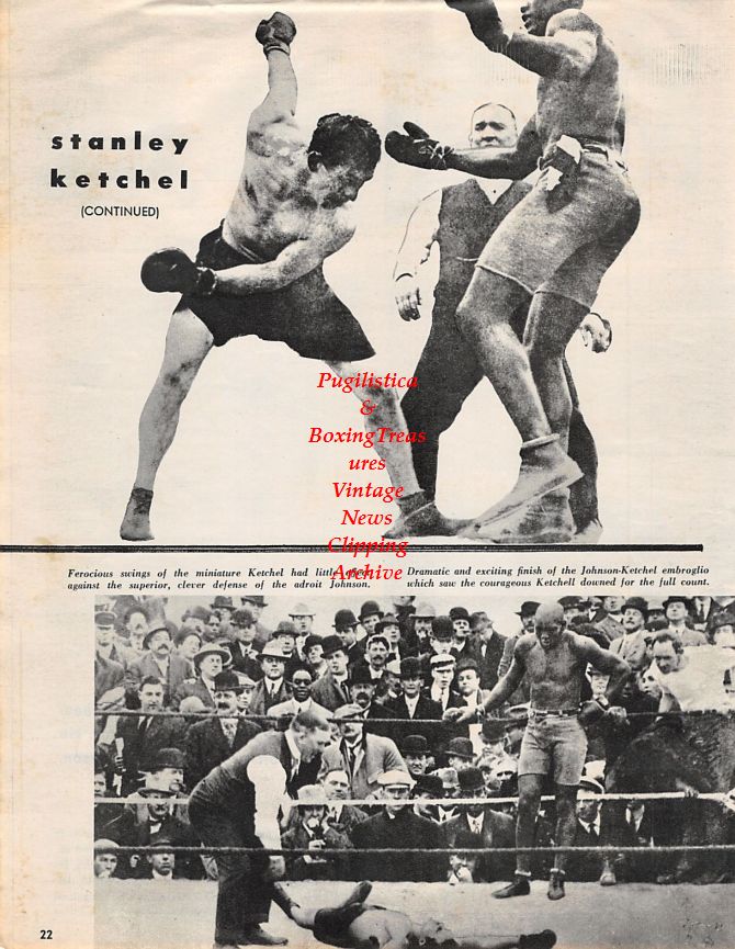 Boxing News Clipping #1364 - Stanley Ketchel, Jack Johnson