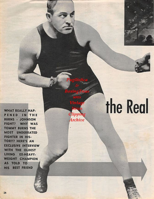 Boxing News Clipping #1365 - Stanley Ketchel, John L. Sullivan, Ketchel's Grave, Luther McCarty, Tommy Burns