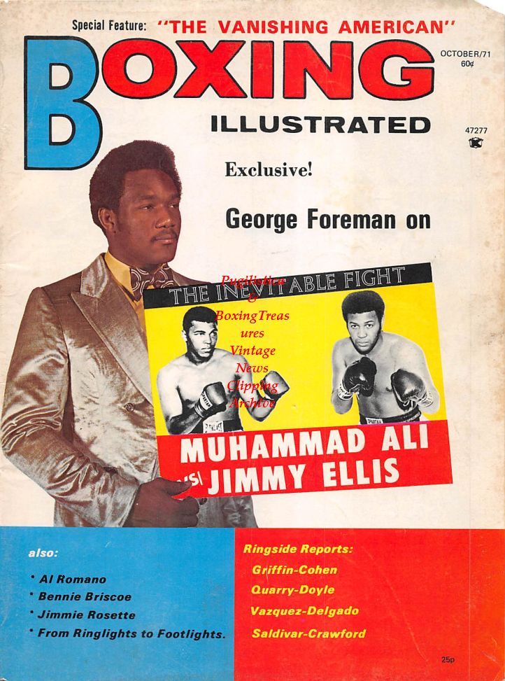 Boxing News Clipping #138 - George Foreman, Muhammad Ali vs. Jimmy Ellis