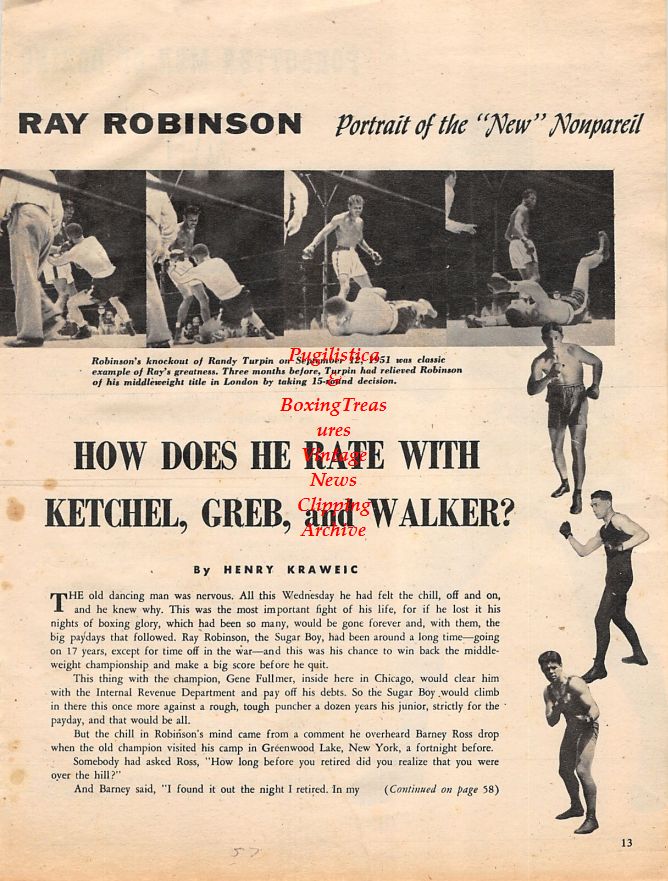 Boxing News Clipping #1380 - Al Foreman, Sugar Ray Robinson
