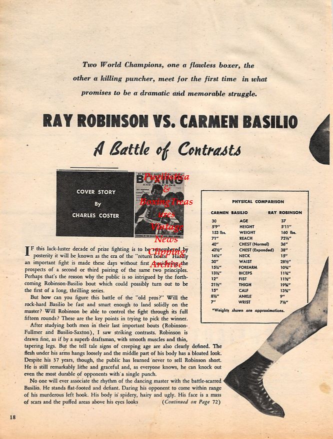 Boxing News Clipping #1382 - Al Singer vs. Tony Canzoneri