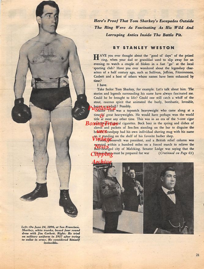 Boxing News Clipping #1384 - Kid Norfolk vs. Abe The Newsboy, Jimmy Britt vs. Jabez White, Bombardier Billy Wells, vs. Georges Carpentier, Tom Sharkey