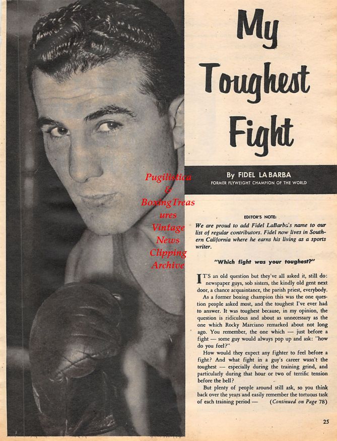 Boxing News Clipping #1386 - Fidel LaBarba, Benny Leonard, Battling Nelson