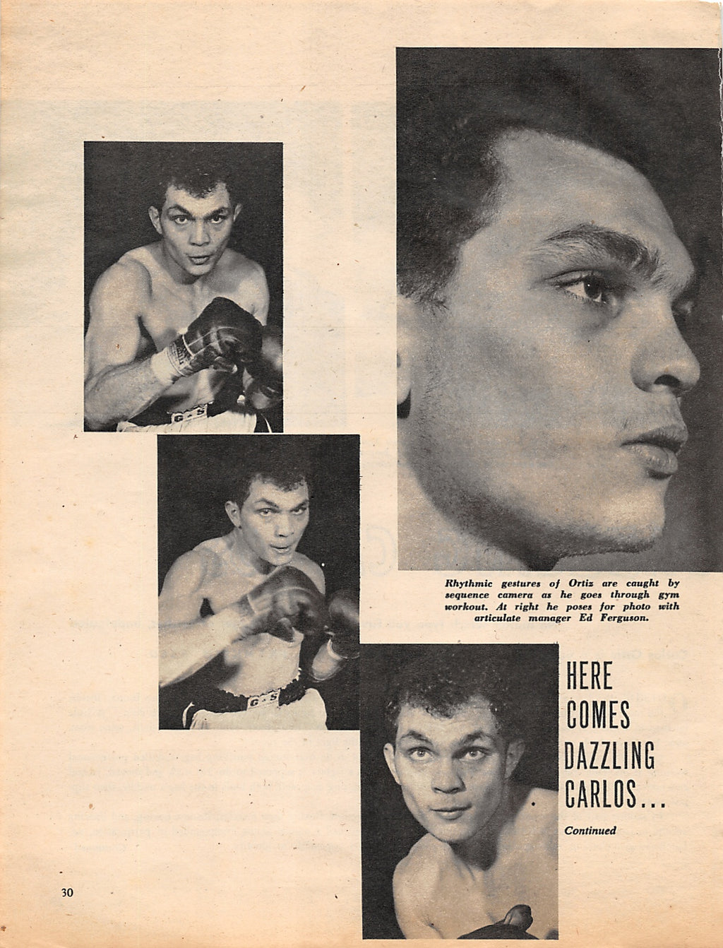 Boxing News Clipping #1388 - Carlos Ortiz vs. Tommy Salem, Carlos Ortiz