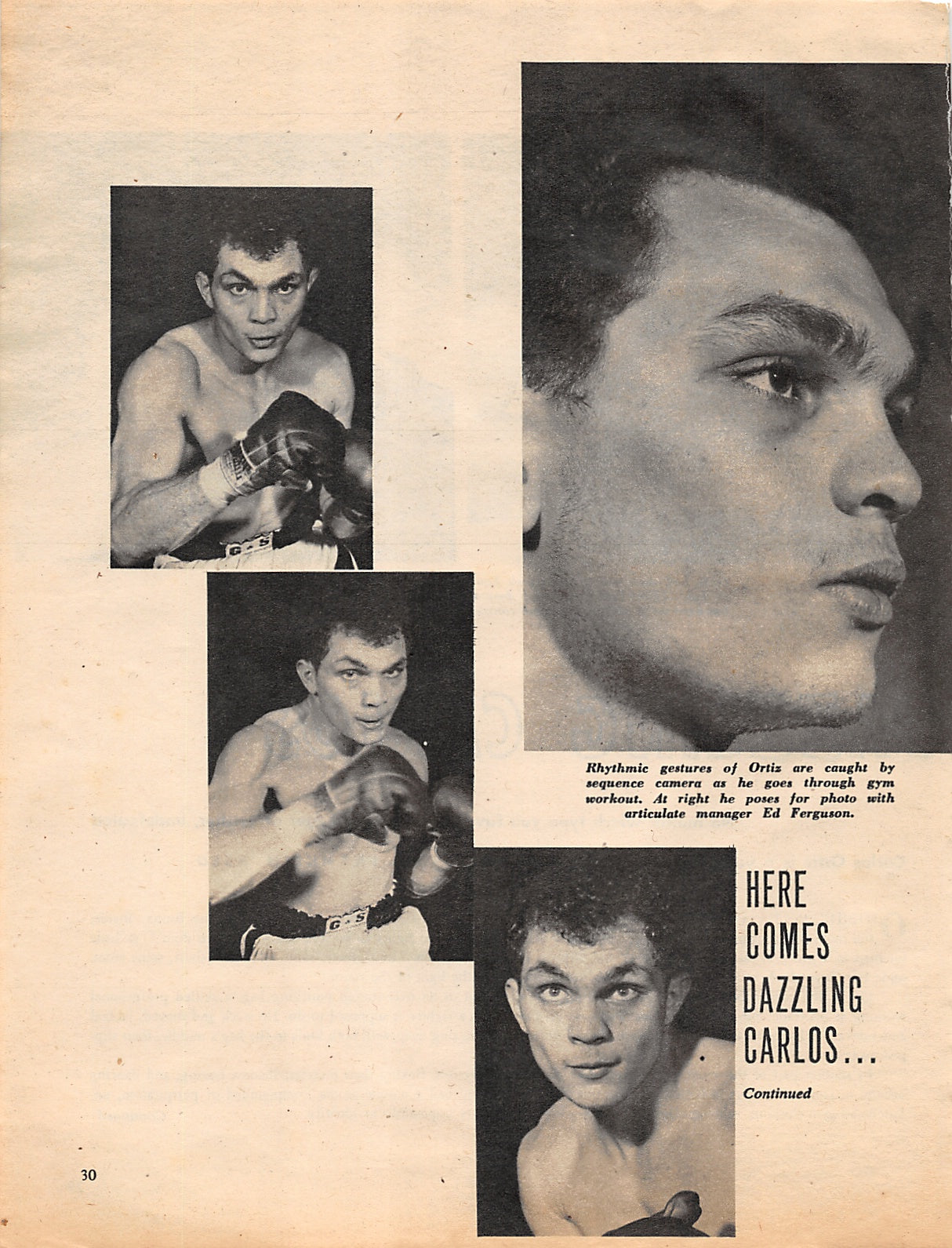 Boxing News Clipping #1388 - Carlos Ortiz vs. Tommy Salem, Carlos Ortiz