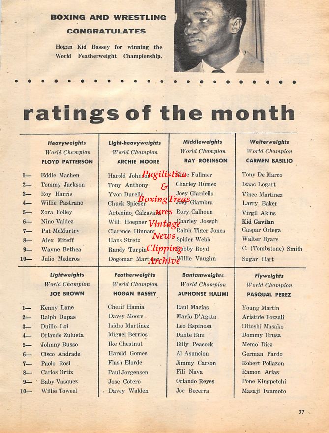 Boxing News Clipping #1392 - Hogan Kid Bassey, Pat McMurtry