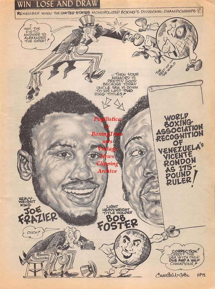 Boxing News Clipping #141 - Joe Frazier, Bob Foster