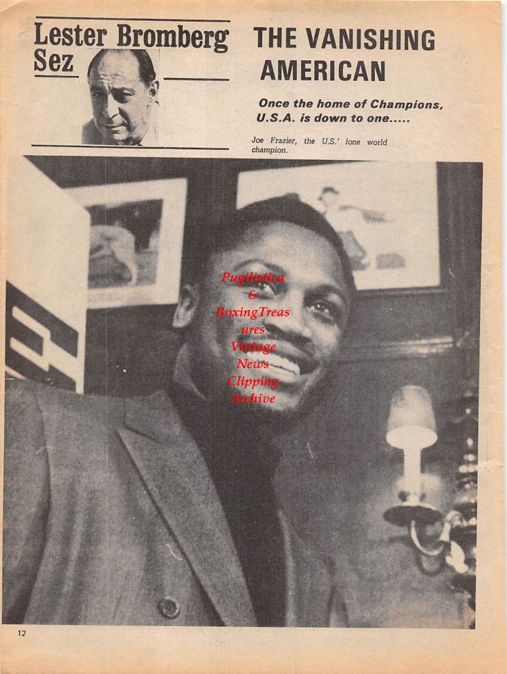 Boxing News Clipping #141 - Joe Frazier, Bob Foster