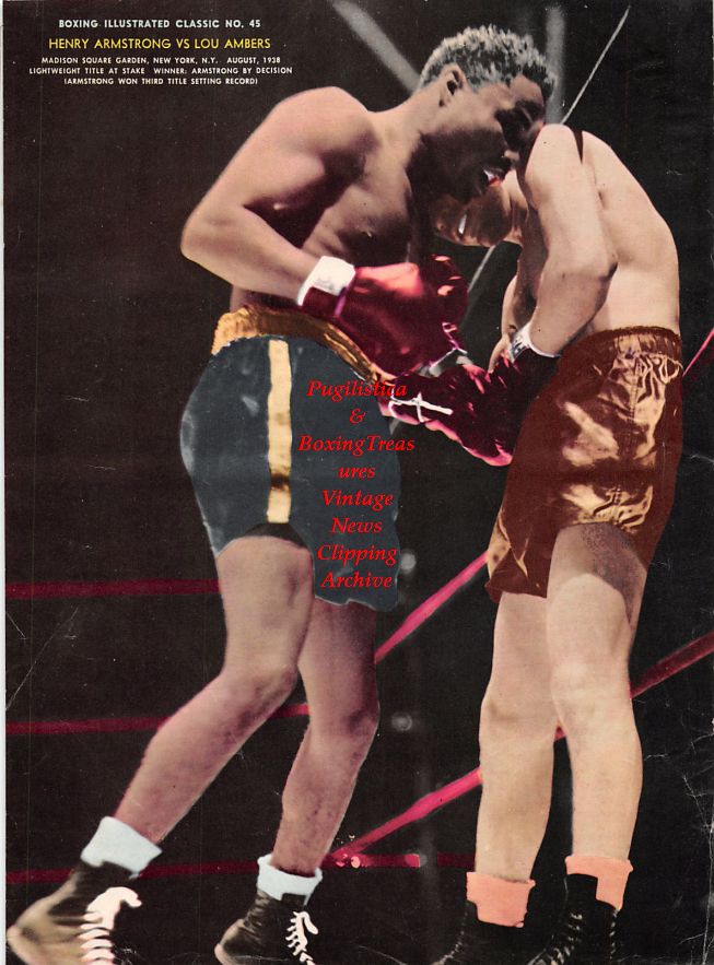 Boxing News Clipping #1410 - Henry Armstrong vs. Lou Ambers, Emile Griffith vs. Dick Tiger