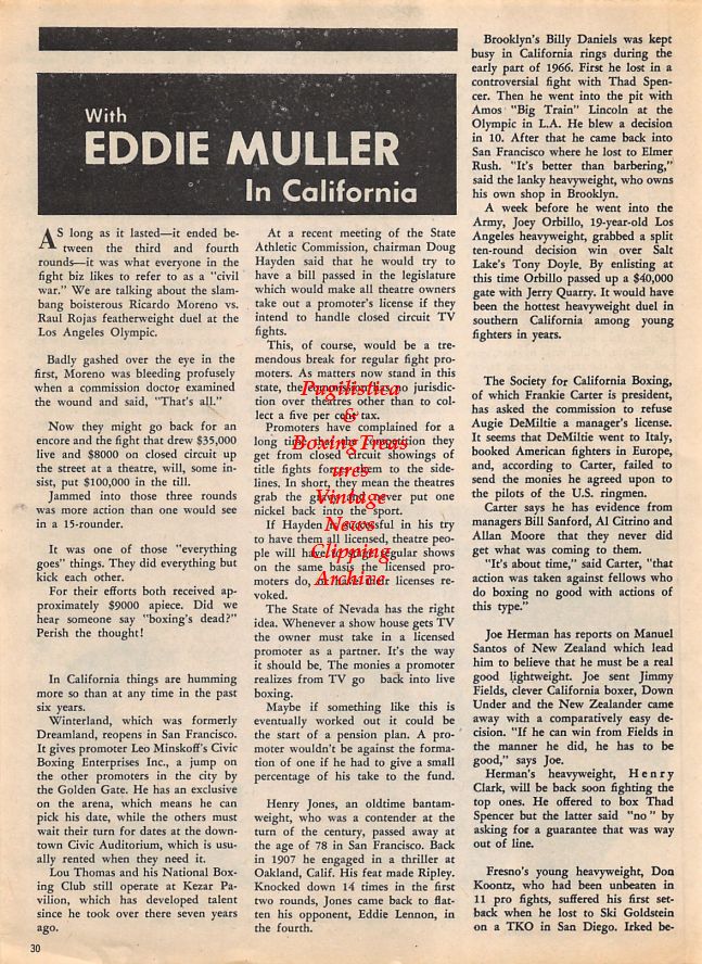 Boxing News Clipping #1423 - Amos Johnson and Ed Meers