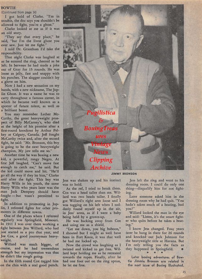 Boxing News Clipping #1430 - Pete Rademacher, Amos Johnson, Henry Cooper, Jimmie Bronson