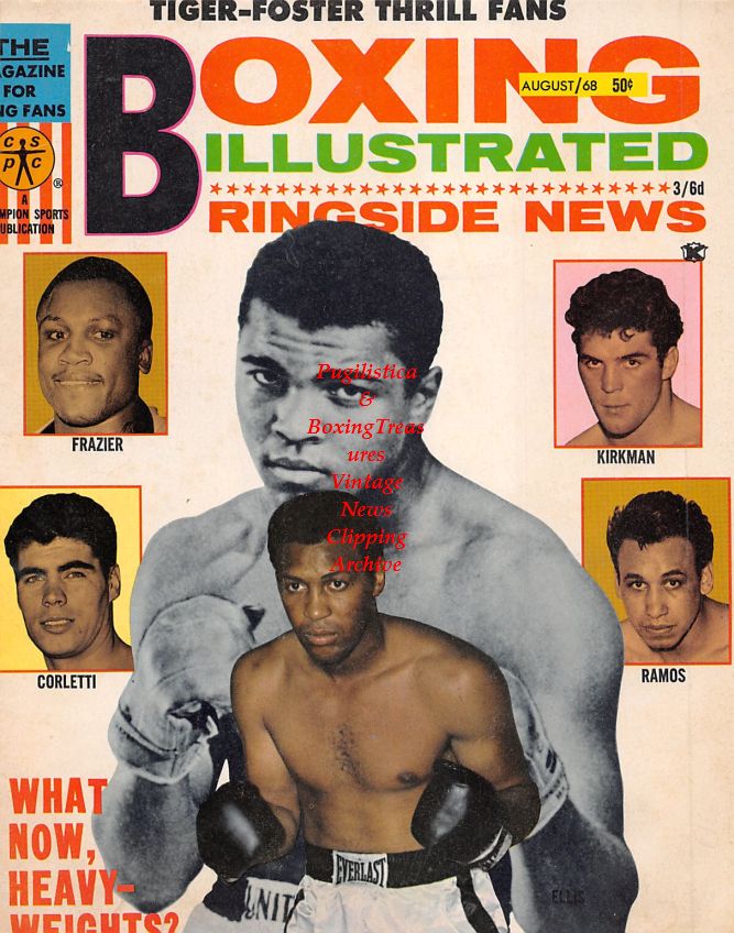 Boxing News Clipping #1434 - Henry Armstrong vs. Fritzie Zivic, Muhammad Ali, Boone Kirkman, Manuel Ramos, Eduardo Corletti, Joe Frazier