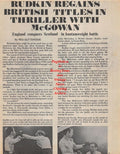 Boxing News Clipping #1443 - Alan Rudkin vs. Walter McGowan, Cleveland Williams, Lauro Salas, Mickey Walker, Harry Wills