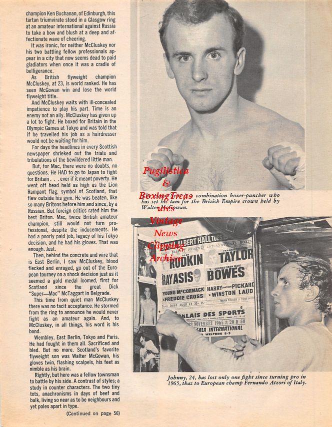 Boxing News Clipping #1457 - John McCluskey, Ould Makloufi, Carmelo Massa