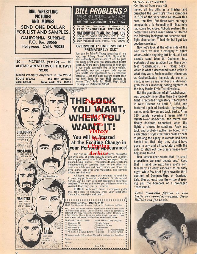 Boxing News Clipping #1458 - Jimmy Ellis and Family, Tami Mauriello