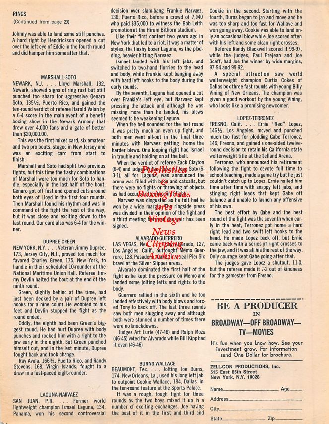 Boxing News Clipping #1459 - Harold Hussey
