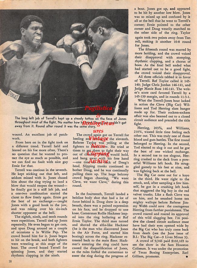 Boxing News Clipping #1467 - Ernie Terrell vs. Doug Jones