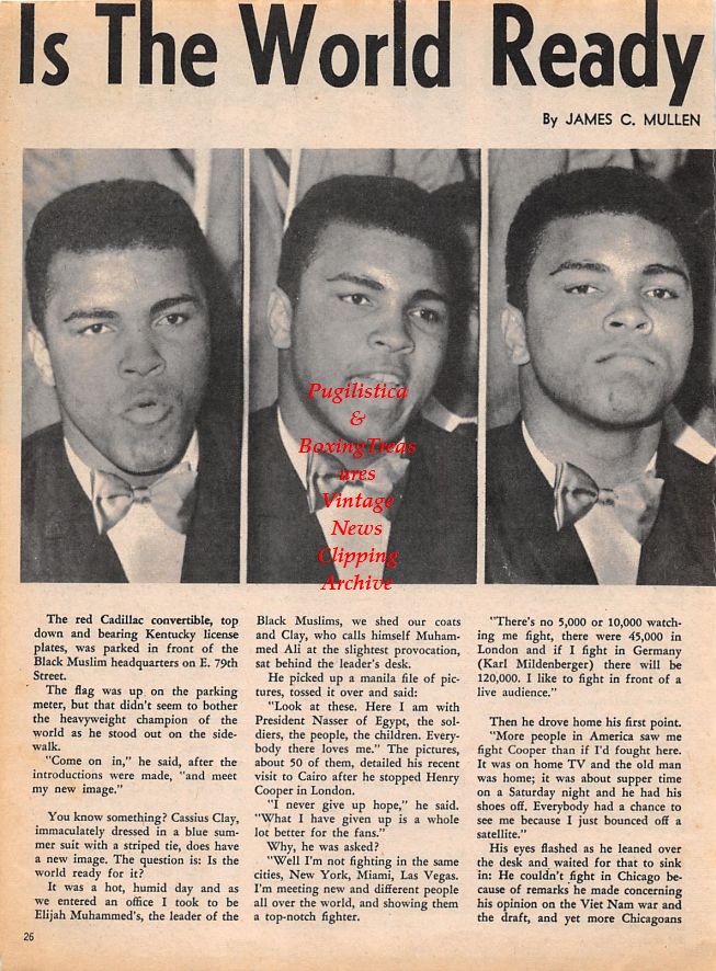 Boxing News Clipping #1471 - Manuel Ortiz vs. Theo Medina and Vic Toweel, Muhammad Ali